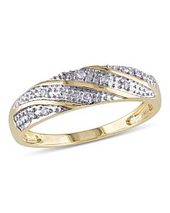 Amour 10k Yellow Gold 1/10 CT Diamond Men's Ring