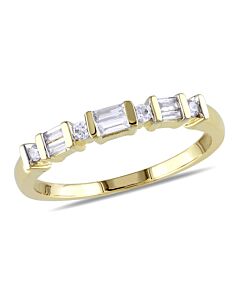 Amour 10k Yellow Gold 1/4 CT TDW Diamonds Eternity Ring