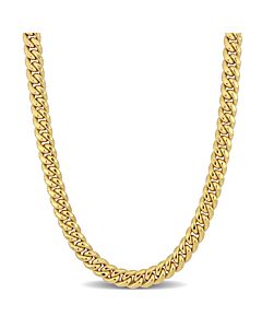 AMOUR 8.8mm Curb Link Chain Necklace In 10K Yellow Gold, 20 In