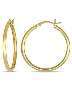 AMOUR 30mm Hoop Earrings In 10K Yellow Gold