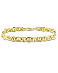 Amour 10K Yellow Gold Mariner Men's Bracelet w/ Lobster Clasp