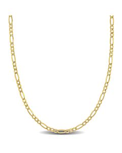 AMOUR 2.5mm Figaro Link Chain Necklace In 10K Yellow Gold, 22 In