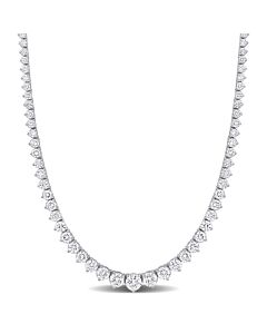 AMOUR 12 1/2 CT TDW Diamond Tennis Necklace In Platinum