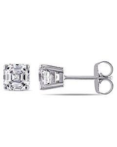 AMOUR 1 1/2 CT TW Diamond Solitaire Earrings In 14K White Gold