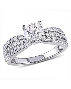 Amour 14K White Gold 1-5/8 CT TDW Diamond Engagement Ring