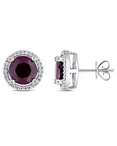Amour-14k-White-Gold-4-1-2-CT-TGW-Rhodolite-and-1-4-CT-TW-Diamond-Stud-Earrings