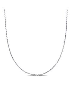 AMOUR 1.2mm Diamond-cut Cable Chain Necklace In 14K White Gold - 16 In