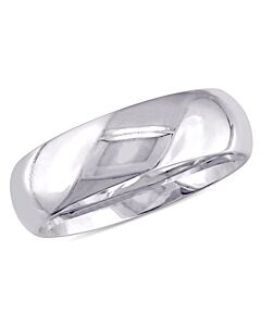 Amour 14k White Gold Men's Comfort fit Wedding Band 7mm