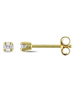 AMOUR 1/10 CT TW Diamond Stud Earrings In 14K Yellow Gold
