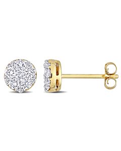 AMOUR 1/2 CT TW Diamond Stud Composite Earring In 14K Yellow Gold
