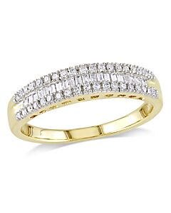 Amour 14k Yellow Gold 1/4 CT TDW Diamonds Eternity Ring