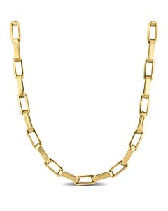AMOUR Oval Link Chain Necklace In 14K Yellow Gold