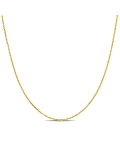 AMOUR 0.7mm Diamond-cut Cable Chain Necklace In 14K Yellow Gold - 16 In