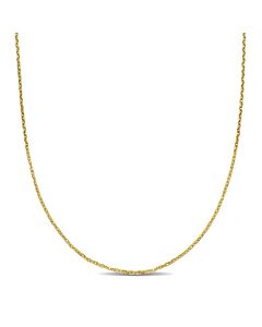 AMOUR 1.2mm Diamond-cut Cable Chain Necklace In 14K Yellow Gold - 16 In