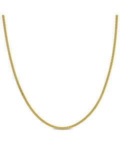 AMOUR 1.2mm Diamond-cut Flat Curb Necklace In 14K Yellow Gold - 24 In