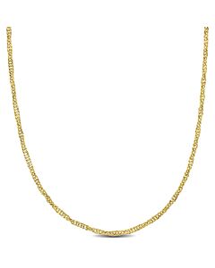 AMOUR 1.9mm Diamond-cut Singapore Necklace In 14K Yellow Gold - 16 In