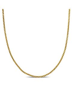 AMOUR 1.6mm Round Box Link Necklace In 14K Yellow Gold - 16 In