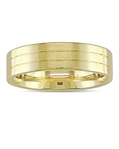 Amour 14k Yellow Gold Men's Wedding Band 6mm