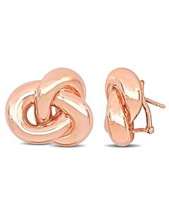 AMOUR 17mm Love Knot Earrings In 14K Rose Gold
