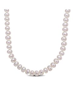 AMOUR 5 - 6 Mm Freshwater Cultured Pearl 18in Strand with Sterling Silver Clasp