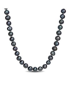 AMOUR 7.5-8mm Black Cultured Freshwater Pearl Strand Necklace