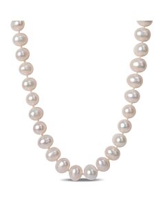 AMOUR 7.5 - 8 Mm Cultured Freshwater Pearl Strand with Sterling Silver Clasp