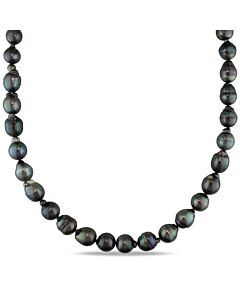 AMOUR 9-11 Mm Black Tahitian Pearl Strand with 14K White Gold Ball Clasp