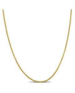 Amour 1mm Diamond Cut Flat Curb Link Chain Necklace in 14k Yellow Gold- 18 in