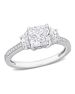 Amour 2 1/4 CT TW Three-Stone Diamond Engagement Ring in 14k White Godl