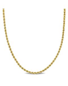 Amour 2.2mm Ultra Light Rope Chain Necklace in 14k Yellow Gold - 18 in