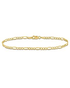 AMOUR 2.5mm Figaro Bracelet In 10K Yellow Gold, 9 In