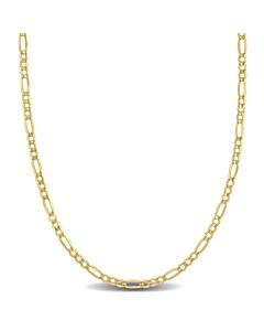 AMOUR 2.5mm Figaro Link Chain Necklace In 10K Yellow Gold, 18 In