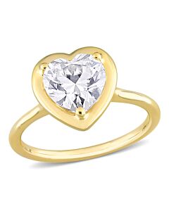 Amour 2 CT TGW Created Moissanite-White Fashion Ring 10k Yellow Gold