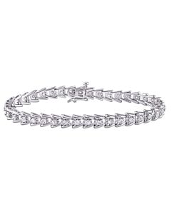 AMOUR 2 CT TW Diamond Tennis Bracelet In Sterling Silver