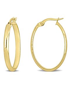 AMOUR 29mm Oval Hoop Earrings In 10K Yellow Gold