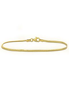 Amour 2mm Herringbone Chain Bracelet in Yellow Plated Sterling Silver