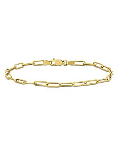 AMOUR 3.3mm Paperclip Chain Bracelet In 14K Yellow Gold, 9 In