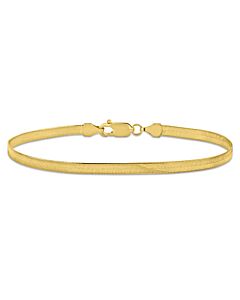 AMOUR 3.5mm Flex Herringbone Chain Bracelet In 10K Yellow Gold, 7.5 In