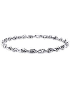 AMOUR 3.7mm Singapore Chain Bracelet In Sterling Silver, 7.5 In