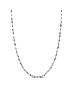 AMOUR 32 1/3 CT TGW Cubic Zirconia Tennis Necklace In Sterling Silver