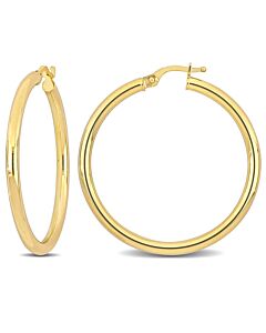 AMOUR 35 Mm Thin Hoop Earrings In 18k Yellow Gold