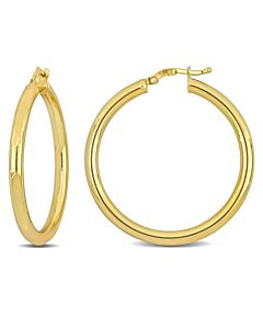 AMOUR 35mm Hoop Earrings In 14K Yellow Gold (3mm Wide)