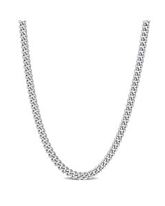 AMOUR 4.4mm Curb Link Chain Necklace In Sterling Silver, 18 In