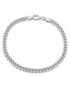 AMOUR 4.4mm Curb Link Chain Bracelet In Sterling Silver, 7.5 In
