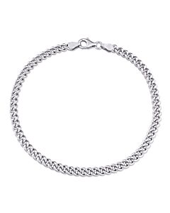 AMOUR 4.4mm Curb Link Chain Bracelet In Sterling Silver, 9 In