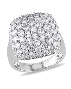 Amour 4 7/8 CT TGW Created White Sapphire Ring in Sterling Silver