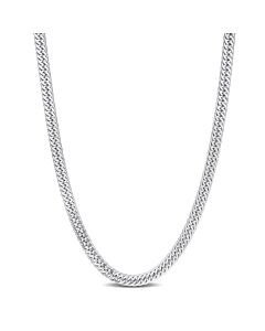 AMOUR Double Curb Link Chain Necklace In Sterling Silver, 24 In