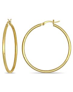 AMOUR 40mm Hoop Earrings In 10K Yellow Gold