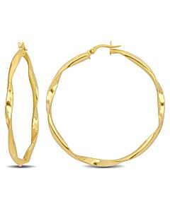 AMOUR 47mm Twisted Hoop Earrings In 10K Yellow Gold