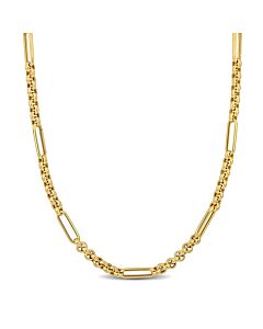 AMOUR 5.3mm Mm Rolo Station Link Necklace In 14K Yellow Gold, 24 In